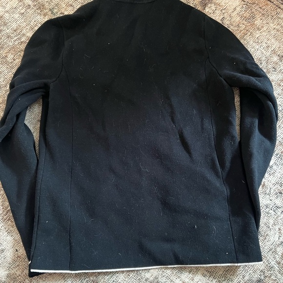 Ralph Lauren Black and White Sweater Blazer with Nautical Trim Size Large - Picture 2 of 4